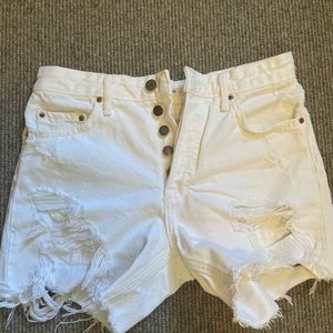 grlfrnd Jourdan frayed denim shorts